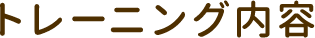 トレーニング内容
